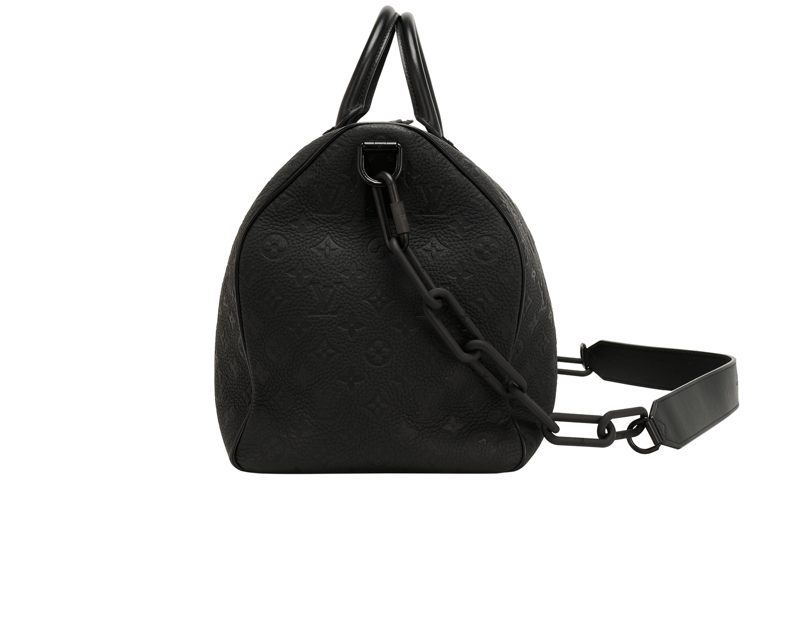 Keepall Bandouliere 50, &pound;3,200, Handbags, Black, Leather, Bottom view